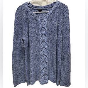 Talbots sweater xl chunky knit blue womens closet staple pullover